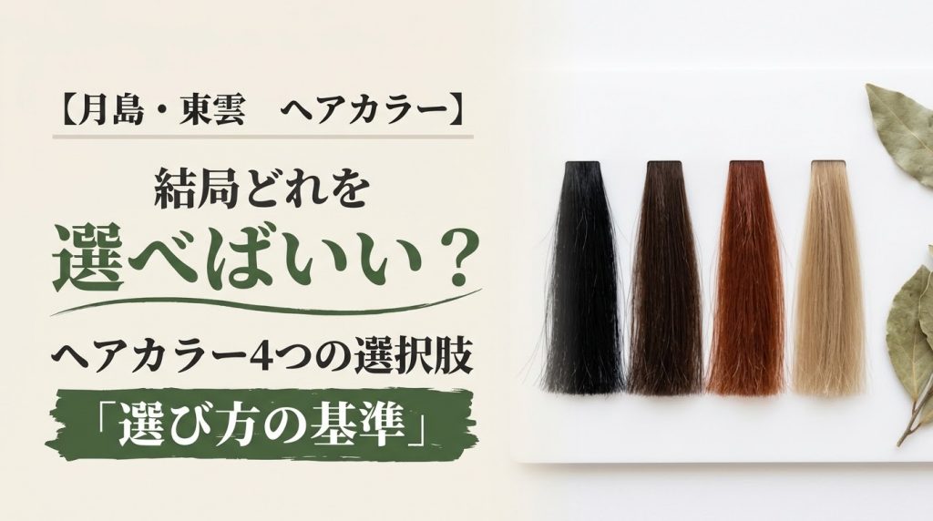 黒・ダークブラウン・赤茶・ベージュの毛束4本