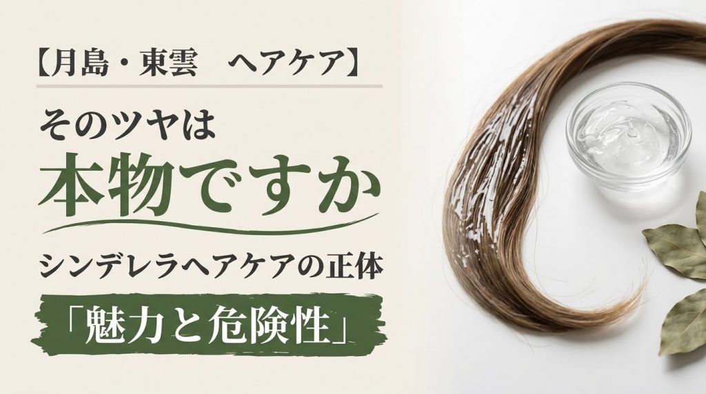 コーティング剤で光る毛束と透明なジェル