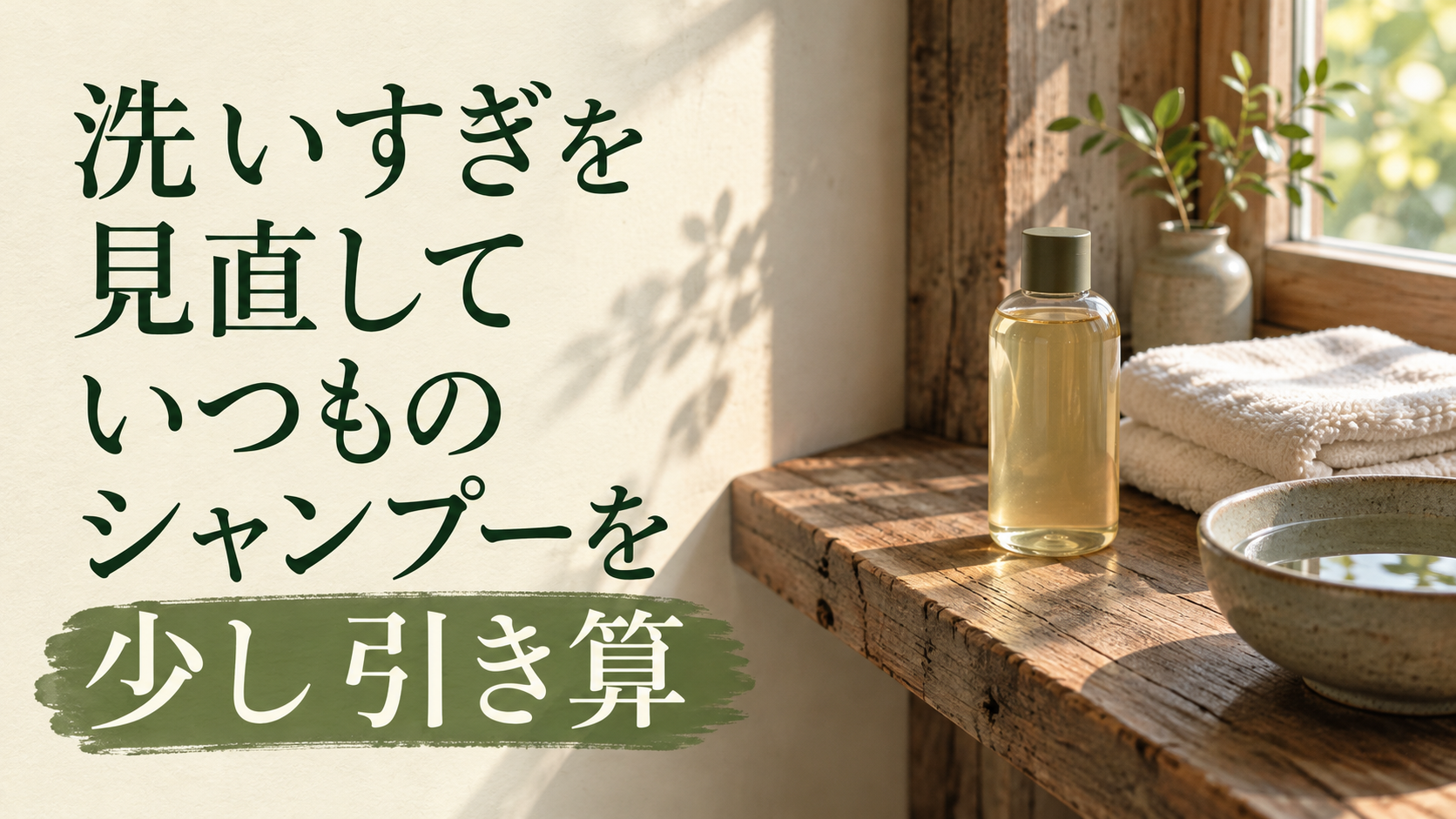 洗いすぎないために。シャンプーの量と「泡泡タイム」を見直すのイメージ画像
