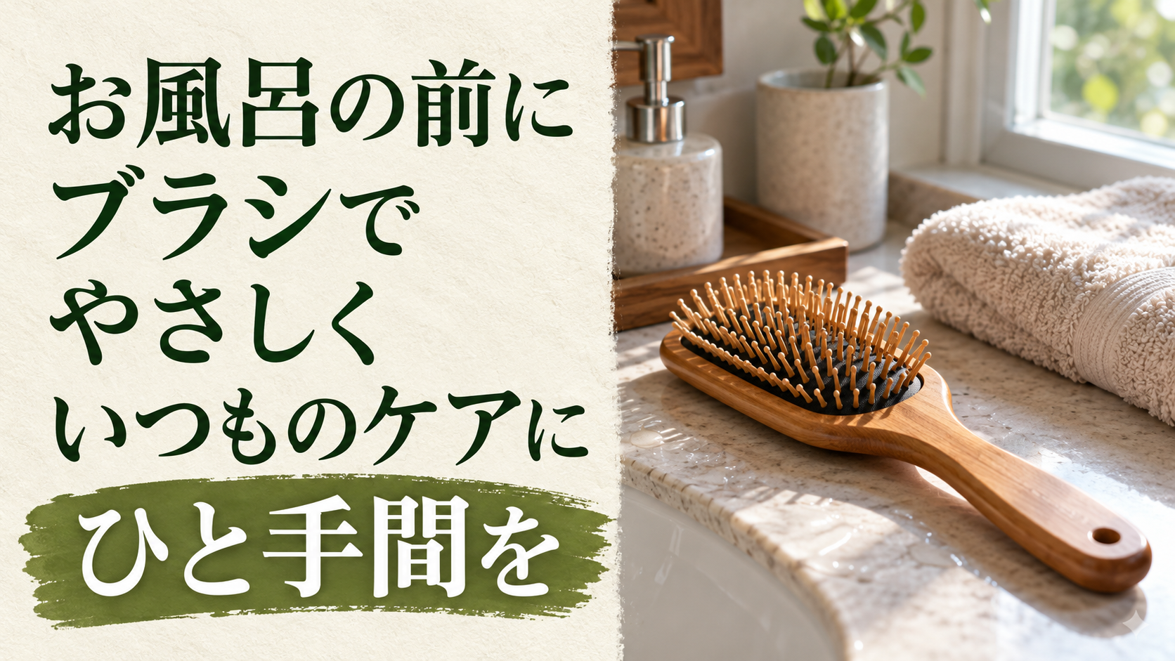お風呂の前に、やさしく1分。ブラッシングの復習のイメージ画像