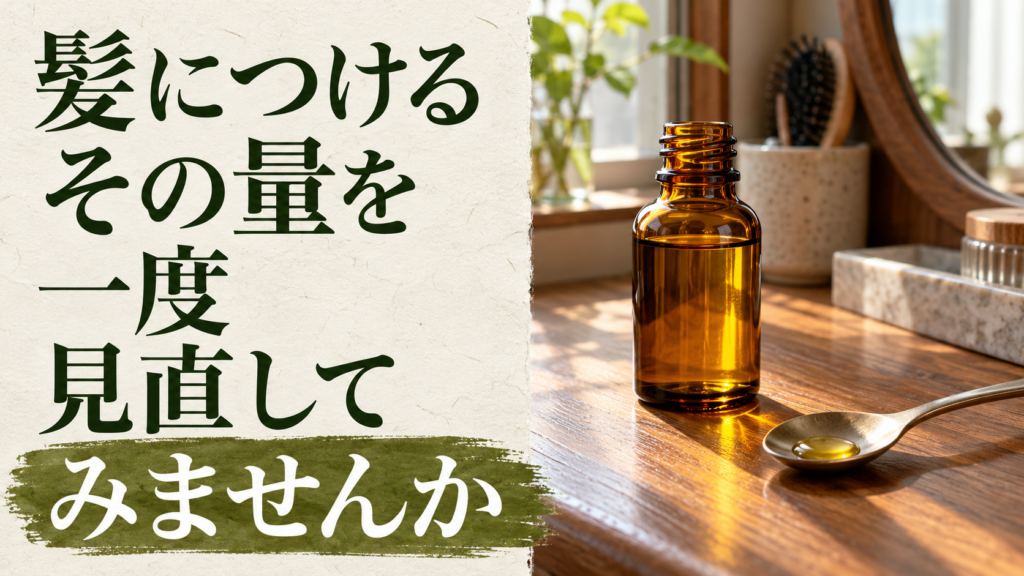 トリートメントやオイル、いつもの量でつけすぎていませんか？のイメージ画像